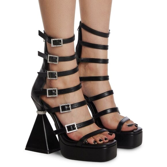 Lamoda " DEVILS ADVOCATE " Charming  Platform Heels (BRAND NEW !!!!!!!!!!!!!! - Picture 1 of 6
